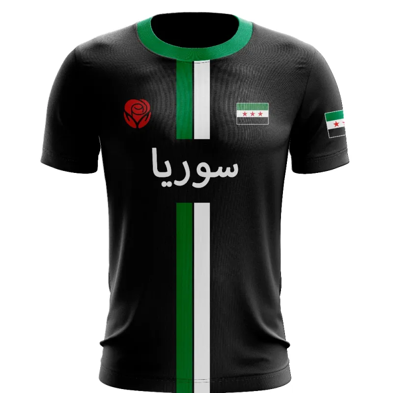 2025 Syrien Fußballtrikot Herren Sport 3D T-Shirts Syrische Flagge Straße Übergroße Tops Unisex Casual Graphic T-Shirts Herren Geschenke_voghion.com