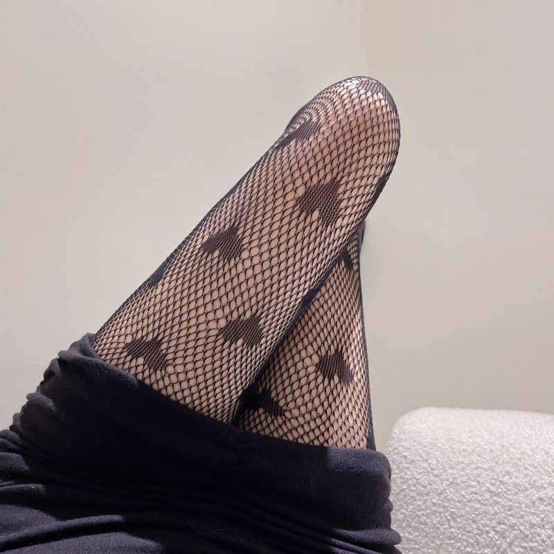 Women's Summer Thin Fishnet Stockings With Heart Pattern, Trendy Sexy Slim Fit Leggings, Versatile New Style_voghion.com