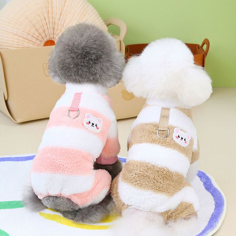 Tuta in pile corallo CDDMPET per cani di PawParty Store_voghion.com