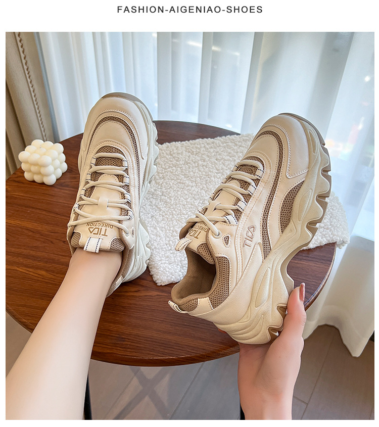 Daddy Shoes Damen 2023 Frühjahr Neue Retro-Sportschuhe Ins Trendy All-Match Dicker Boden Erhöhte Atmungsaktivität Damenschuhe_voghion.com