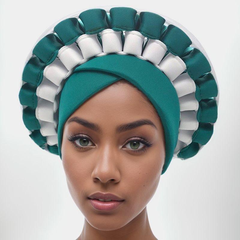 Muslim hat African Hood Cap adjustable color matching space layer African cap Auto Gele_voghion.com