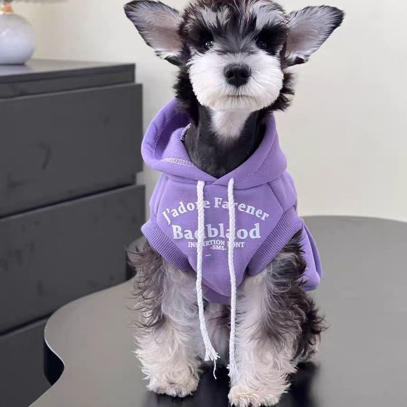 Felpa con cappuccio foderata in pile autunnale per cuccioli di Schnauzer West Highland, nuovi vestiti caldi invernali per cani_voghion.com
