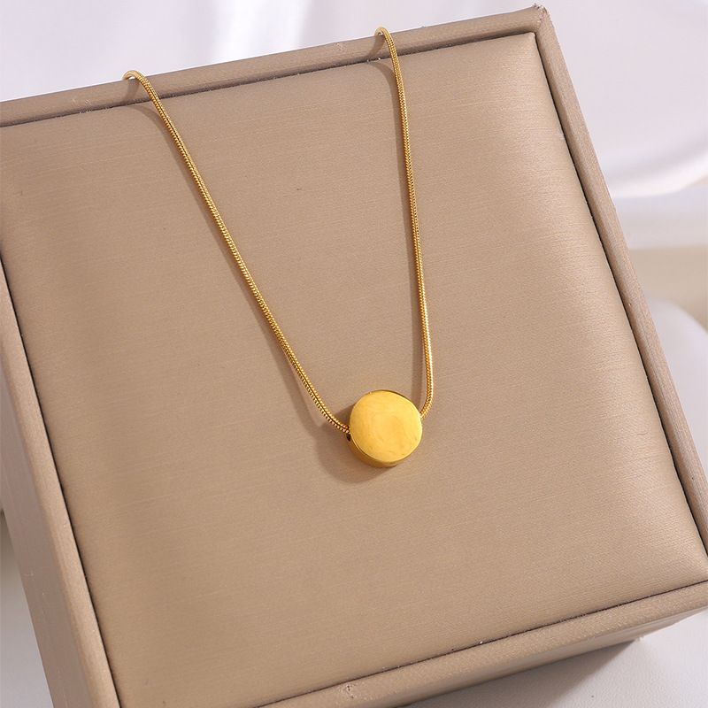 Collana da donna con ciondolo dorato, collana in acciaio al titanio, stile coreano, con cuore leggero, di lusso, di alta qualità, resistente allo sbiadimento, da donna, placcata in oro._voghion.com