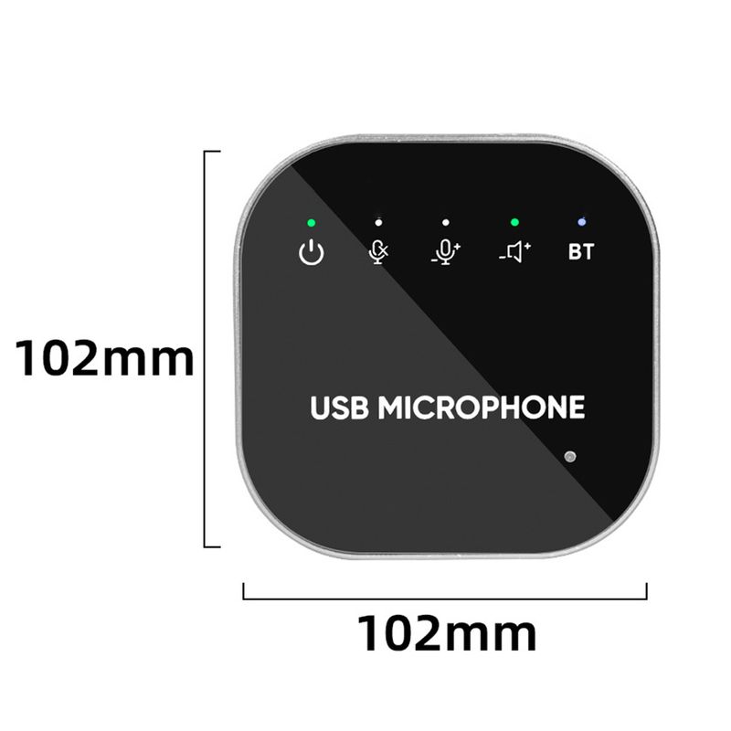 Bluetooth-compatible Desktop Usb Conference Speakerphone Microphone Built-in Speaker Pc Laptop For Audio Recording_voghion.com
