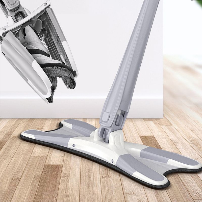 Mocio per pavimenti X-type Mocio piatto a 360 gradi Strumenti per la pulizia domestica con lavaggio a mani libere con cuscinetti in microfibra riutilizzabili Mocio pigro Mocio strizzato_voghion.com