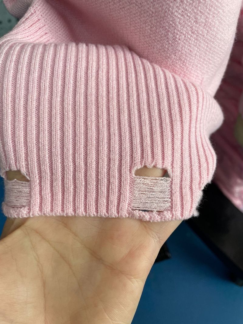 Abbigliamento da donna, abito in maglia autunnale, abito in maglione lacero e largo da donna, stile casual e pigro, pantaloni, abito in due pezzi_voghion.com