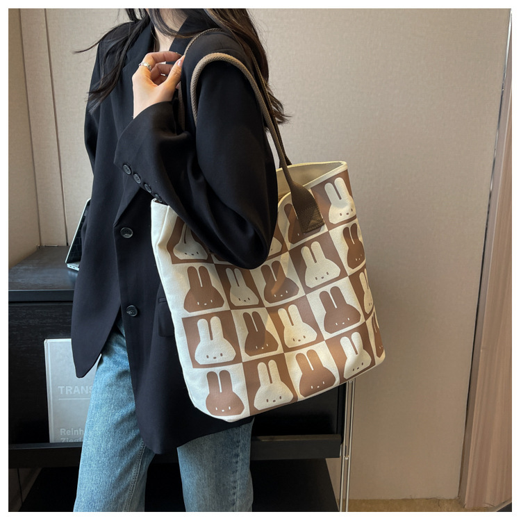 Borsa di tela da donna di grande capacità 2023 New Summer All-match Borsa di stoffa monospalla Borsa da viaggio per pendolari di classe avanzata_voghion.com