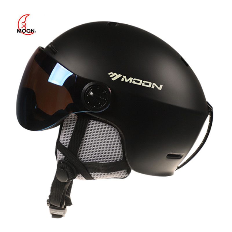 Casque de ski intégré, léger, respirant, unisexe, simple ou double, avec miroir coupe-vent, casque de neige chaud, bonnet de ski_voghion.com