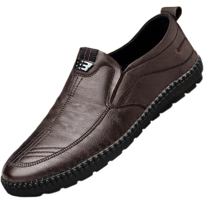 Herren Lederschuhe Arbeitsschuhe Sneakers Canvas Leichtes vielseitiges gepolstertes Schuhwerk_voghion.com
