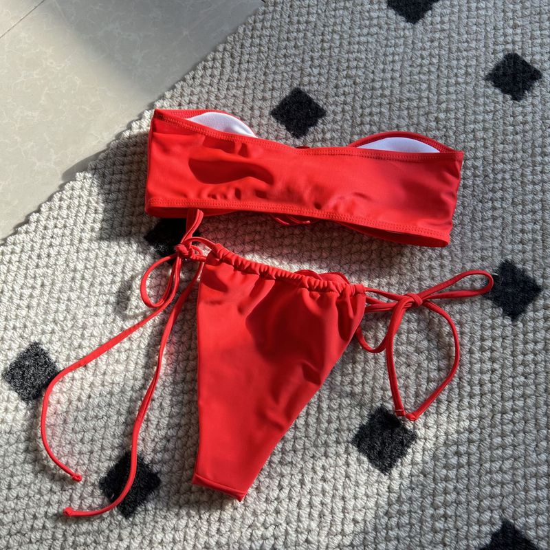 Damenbekleidung Neue Bikini Tube Top Split Sexy Hot Girl Bikini_voghion.com