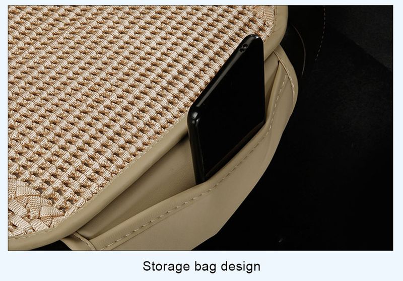 SEAMETAL Atmungsaktiver Bezug aus Eisseide, kühlendes Sitzkissen, kratzfest, Autositzschutz, universell für 5-Sitzer-Autos_voghion.com