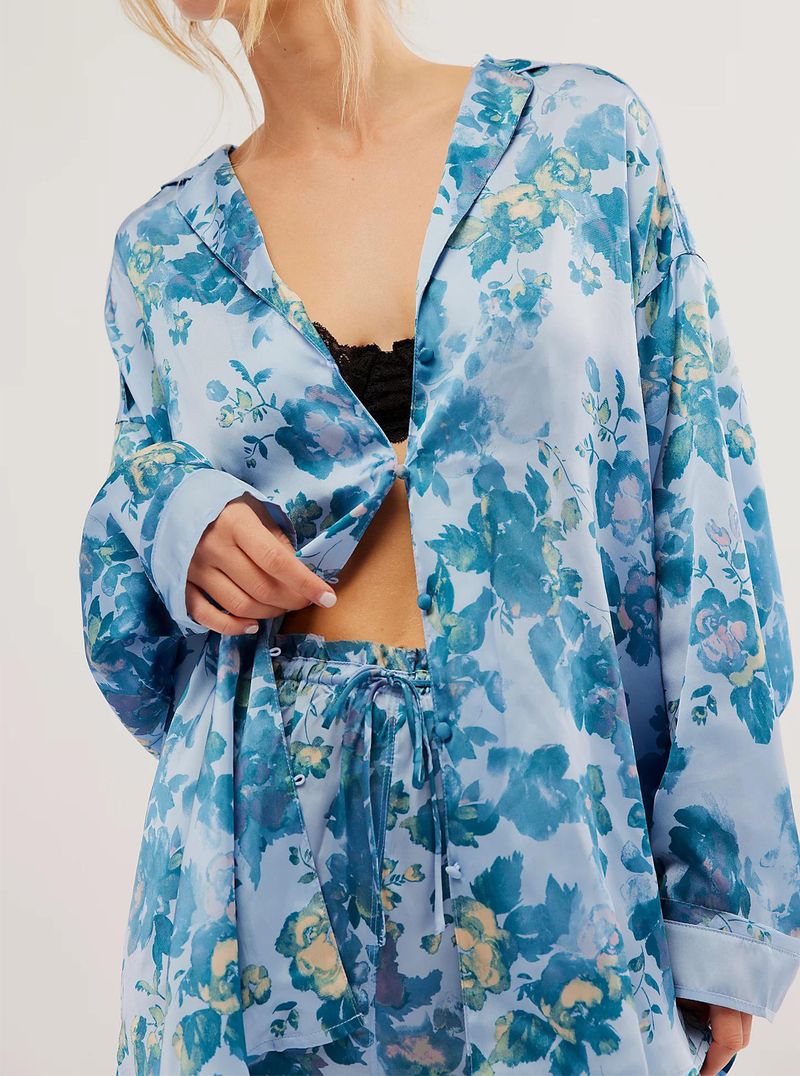 Damen Nachtwäsche Pyjamas Lose Home Kleidung Langarm Hemd Hosen Set Damenbekleidung_voghion.com