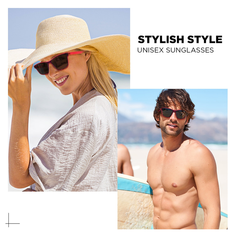 AABV Polarized Sunglasses, TR90 Unbreakable Frame Vintage Rectangular Mirrored Sunglasses Fashion Driving Fishing Runing_voghion.com