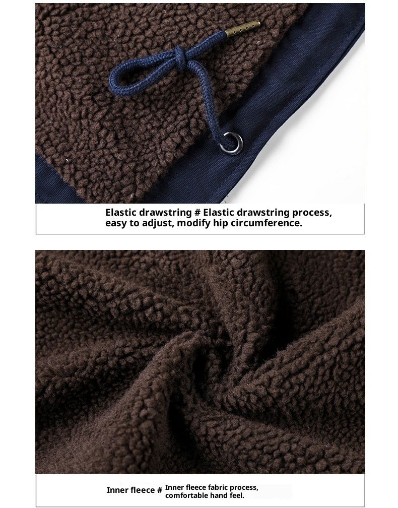 QFV507045555501<2 Middle-aged Men's Jacket Deck Padded Warm Military Workwear Winter Fleece Lined Thickened Casual Turn-down Collar Cotton_voghion.com