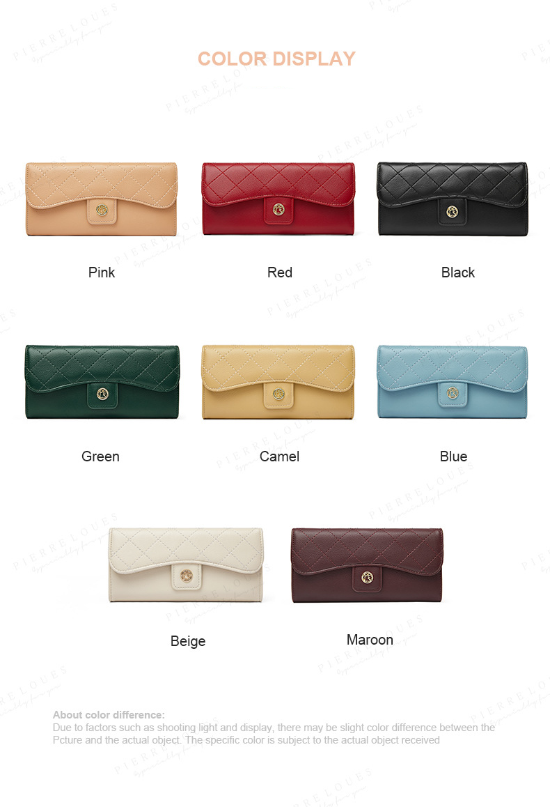 2024 New Wallet Long Women's Fashion Small Fragrant Wind Lingge Wallet Multi Functional Women's Handbag_voghion.com
