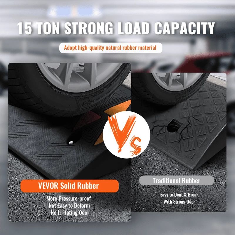 Curb Ramp Rubber Rise 10 Driveway Curb Duty Ramp 39.4 Rubber Heavy Sidewalk For For Curb 3.7 Ramp Width 15T Height Ramp Length_voghion.com