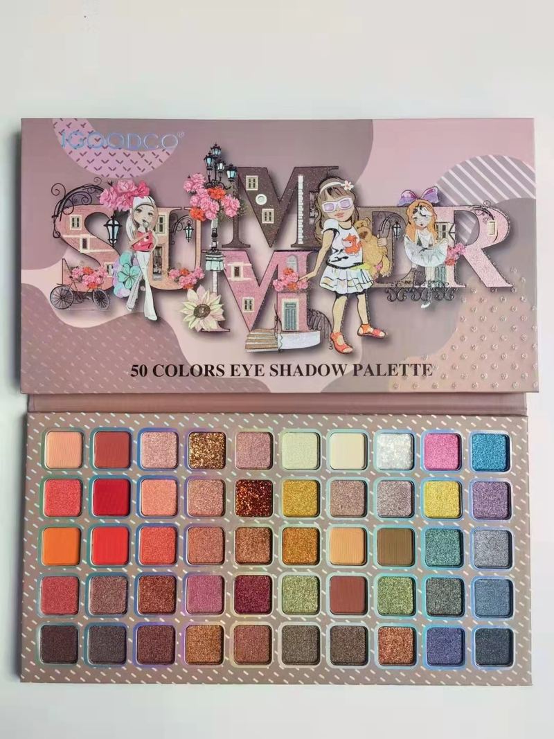 Farbplatte 50 Farben City Girl Lidschatten Perlglanz Matt Hell Stück Zarte Bühnen Make-up_voghion.com