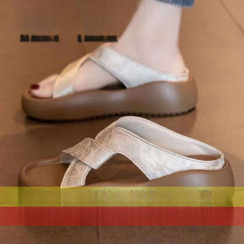 Modische, dicksohlige Strandpantoffeln mit Polsterung und einem Riemen für Damen – Sommer 2025 – neue, super beliebte Sandalen_voghion.com