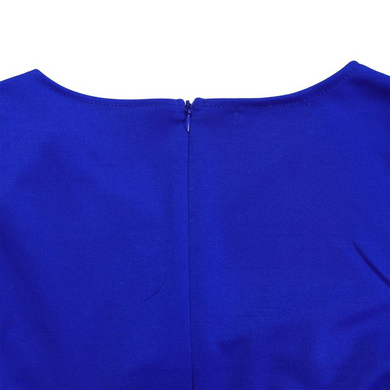Gonna ampia a pieghe con scollo a V, elegante e alla moda, per abbigliamento femminile_voghion.com