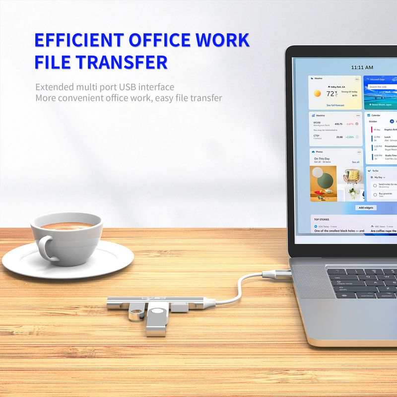 Vezetékes HUB fém multifunkcionális hub USB 3.0 dokkoló Type-C notebook PC-khez_voghion.com