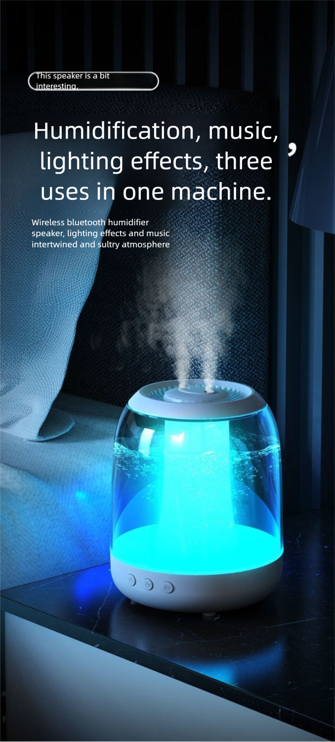 Humidifier Speaker Bluetooth Night Light For Pregnant Women And Babies, Large Capacity For Office And Home, Aromatherapy Bedroom Air_voghion.com