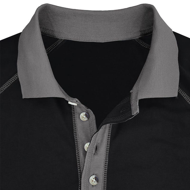 Herren Langarm Revers T-Shirt Herren Poloshirt Herren Herbst Unterhemd Top_voghion.com