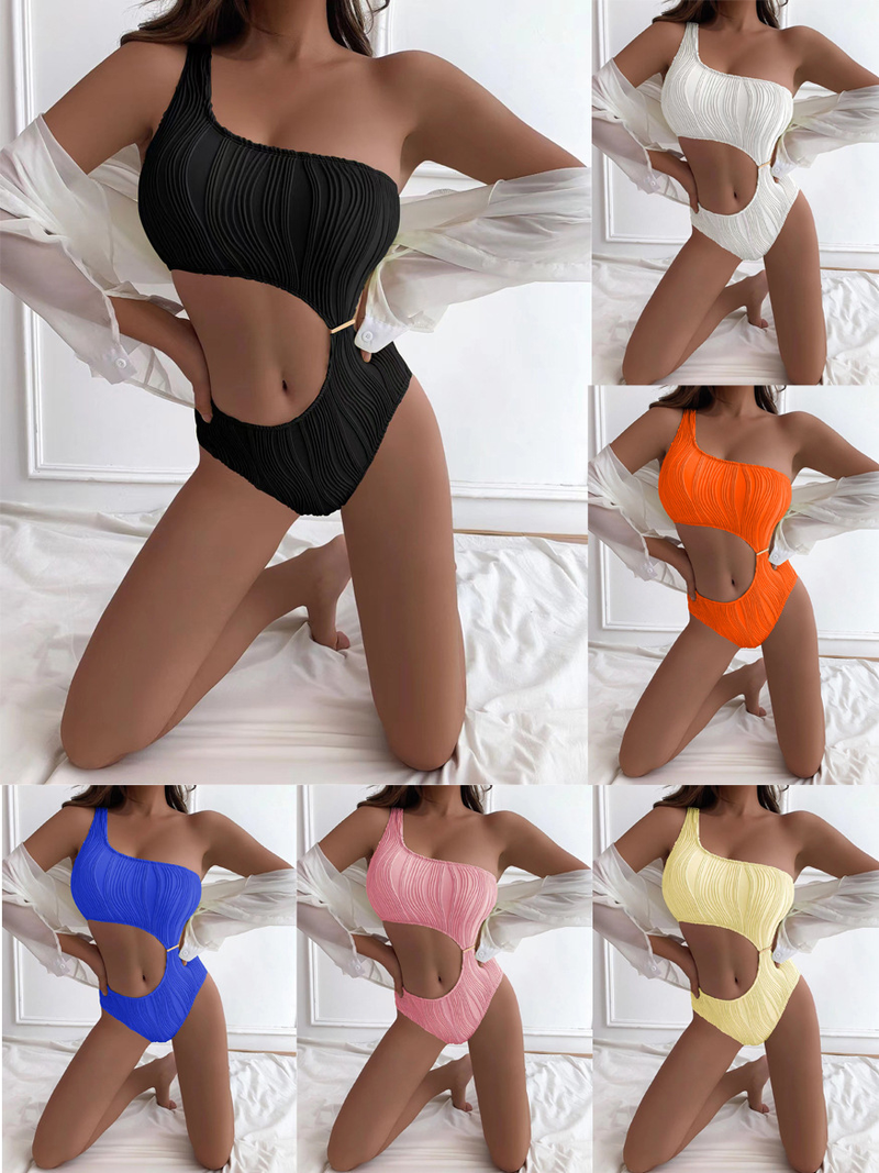 Maillot de bain une pièce asymétrique à la mode pour femmes, bikini sexy pour femmes_voghion.com