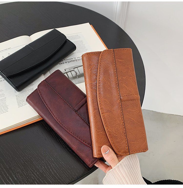 Retro Damen Geldbörse lang 2025 neues Nischendesign große Kapazität mehrere Kartenfächer Mode Clutch weibliche Cross Border_voghion.com