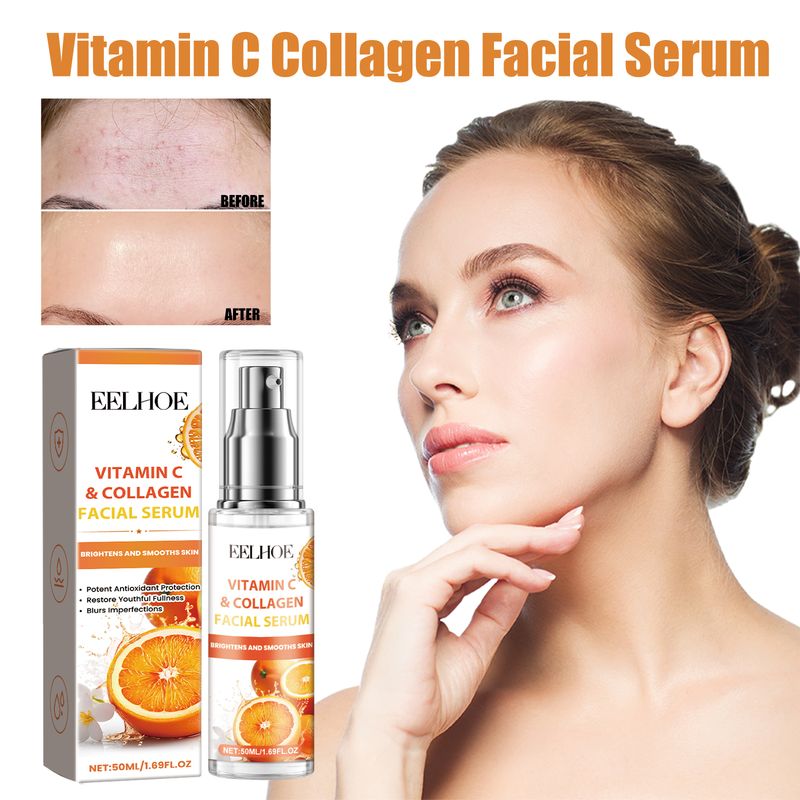 Eelhoe Vitamin C Collagen Facial Essence, Hydrating And Moisturizing Smooth Day And Night Hydrating Facial Essence_voghion.com