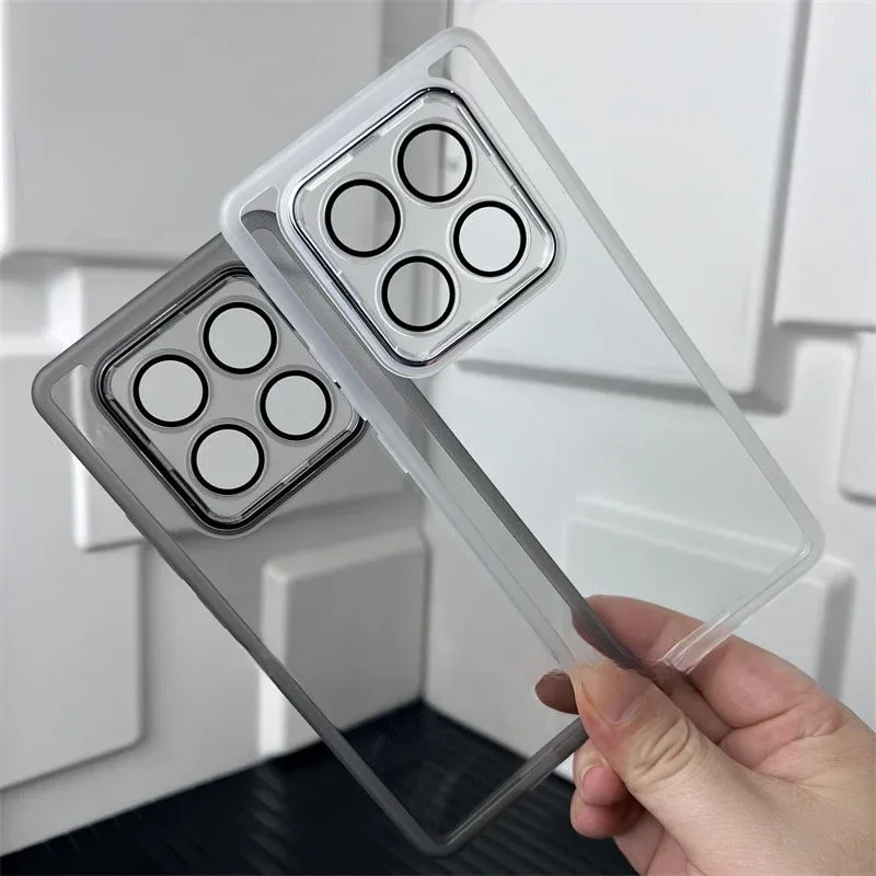 Zachte siliconen transparante lens beschermende achterkant voor Redmi Note 14/13 Plus 4G 5G POCO X7 X6 F7 F6 Pro TPU telefoonhoesje_voghion.com