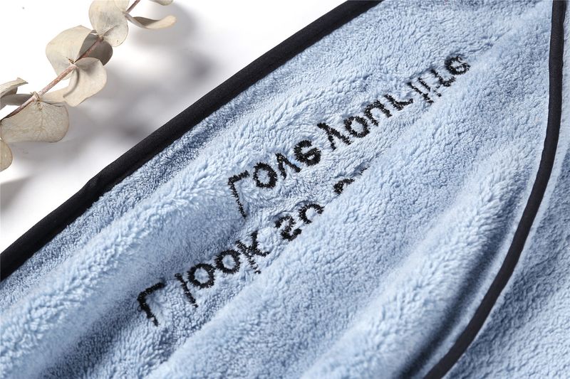 Japanese Style Wearable Bath Towel Set - Soft & Super Absorbent (Includes Hair Towel Headband & Wrap Dress Embroidered Design)_voghion.com
