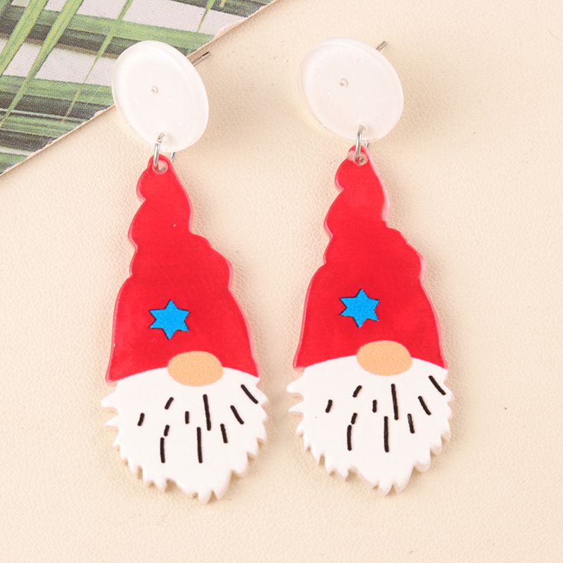 Series Cup Snowman Acrylic Studs Cartoon Christmas Tree Hat Boots Earrings Jewelry For Women_voghion.com