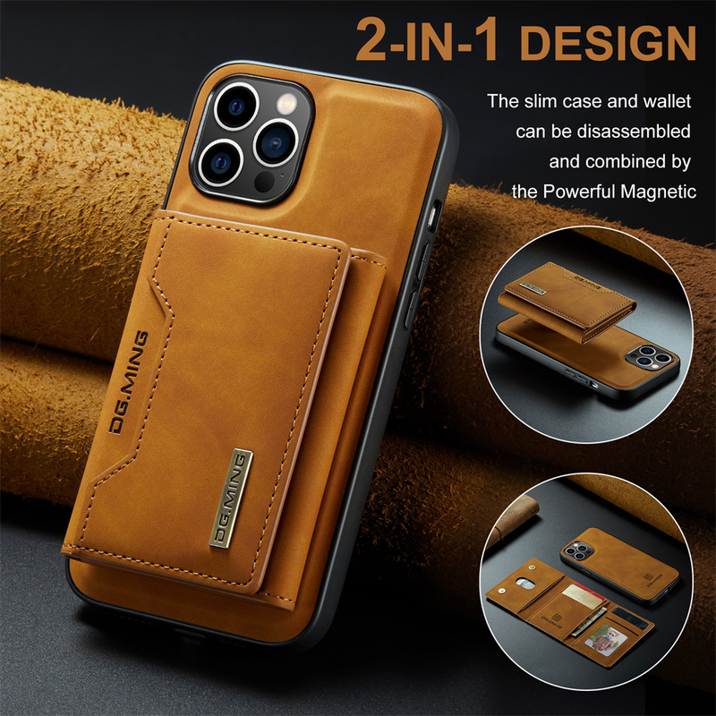 2 vienā futrālis iPhone 15 14 13 12 11 Pro Max Plus XS Max XR 8 7 Plus SE 2022 maka magnētiskā ādas karšu turētāja kabata_voghion.com