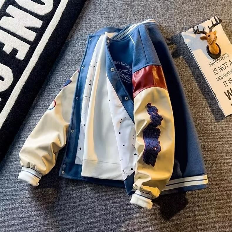 Spring And Autumn Couple Baseball American Street Pilot Jacket, Niche Casual Loose Jacket For Men_voghion.com