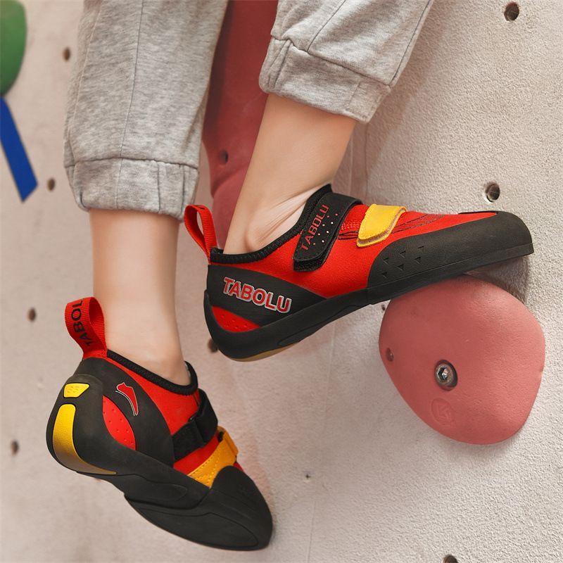 26xx Correct Logo 1 Rock Basic Chaussures d'escalade pour enfants et jeunes, en salle et en extérieur, respirantes et antidérapantes, pour l'exportation transfrontalière_voghion.com