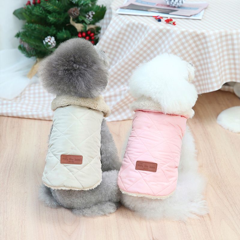 Abbigliamento per animali domestici, vestiti per cuccioli di peluche, giacca in cotone per cani di taglia media e piccola, forniture Pomeraia, stile giapponese e coreano._voghion.com