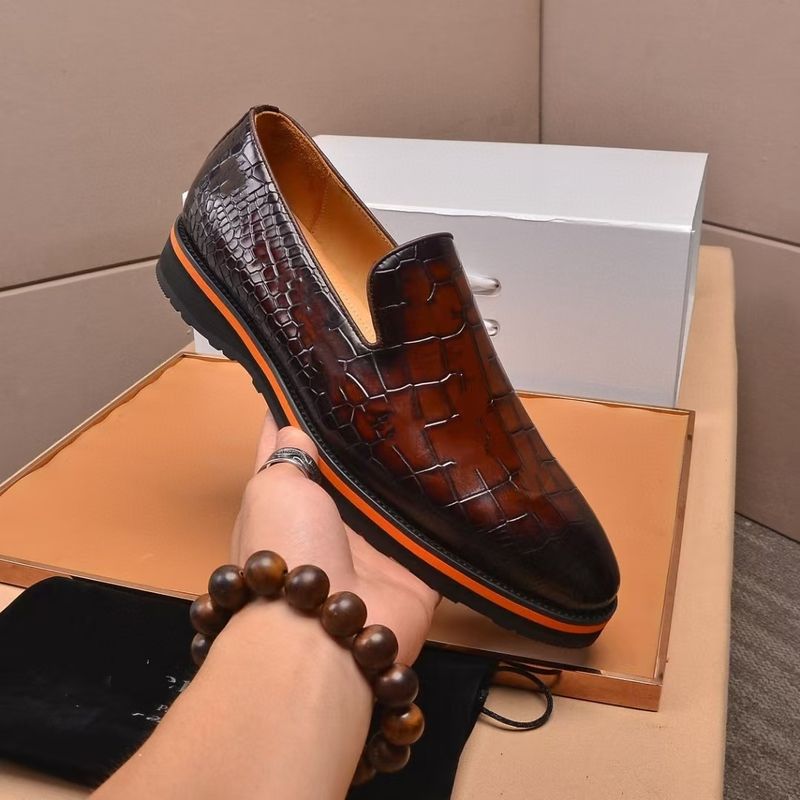 2025B New Men's Business Casual One Foot Leather Loafers, Shoe Covers, Lazy Shoes, Ut_voghion.com