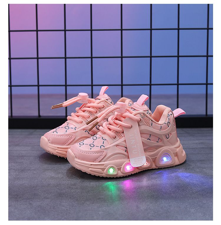 New Children's Sports Shoes With Lights In Spring And Autumn 21 30LED Luminous Children's Shoes 1 6 Years Old Boys Sports Casual Shoes_voghion.com