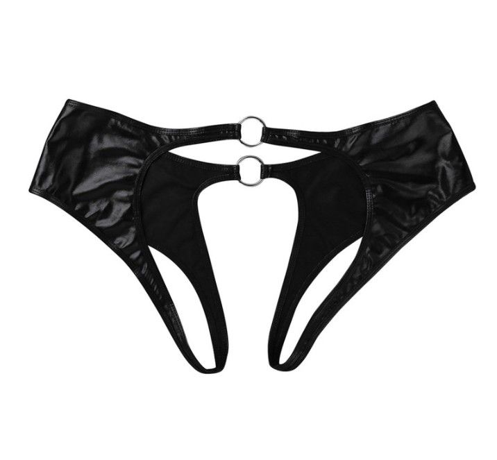 Dessous-Unterwäsche, sexy Pamas-Lackleder, durchsichtig, T-förmiges Höschen, Damen-T-Rücken, Mini-Badeanzug, Badehose_voghion.com