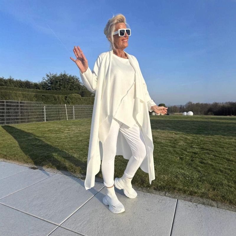 Women's Clothing Stylish Oversized Longline Cardigan Coat With Asymmetrical Hem - Soft Polyester Blend Fabric In Classic Solid Colors_voghion.com
