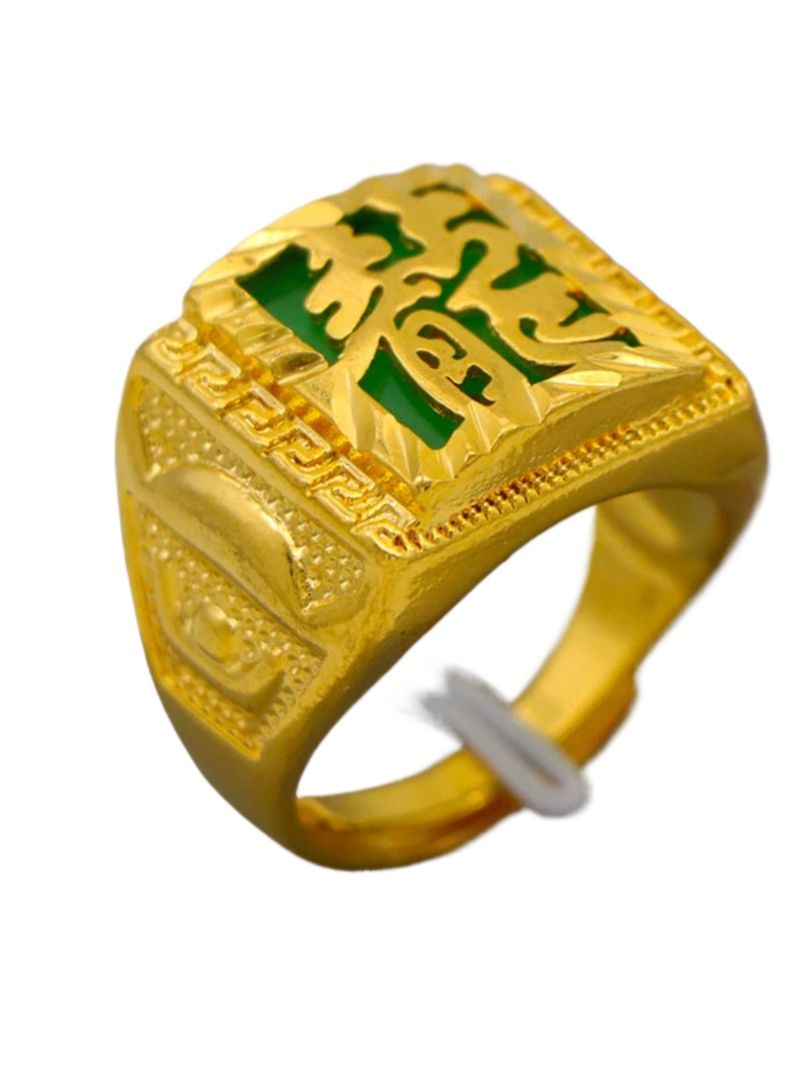 Authentic Vietnamese Sand Gold Ring For Men Women, Lively And Trendy Men's Ring, Simulated Ancient French Plating,_voghion.com