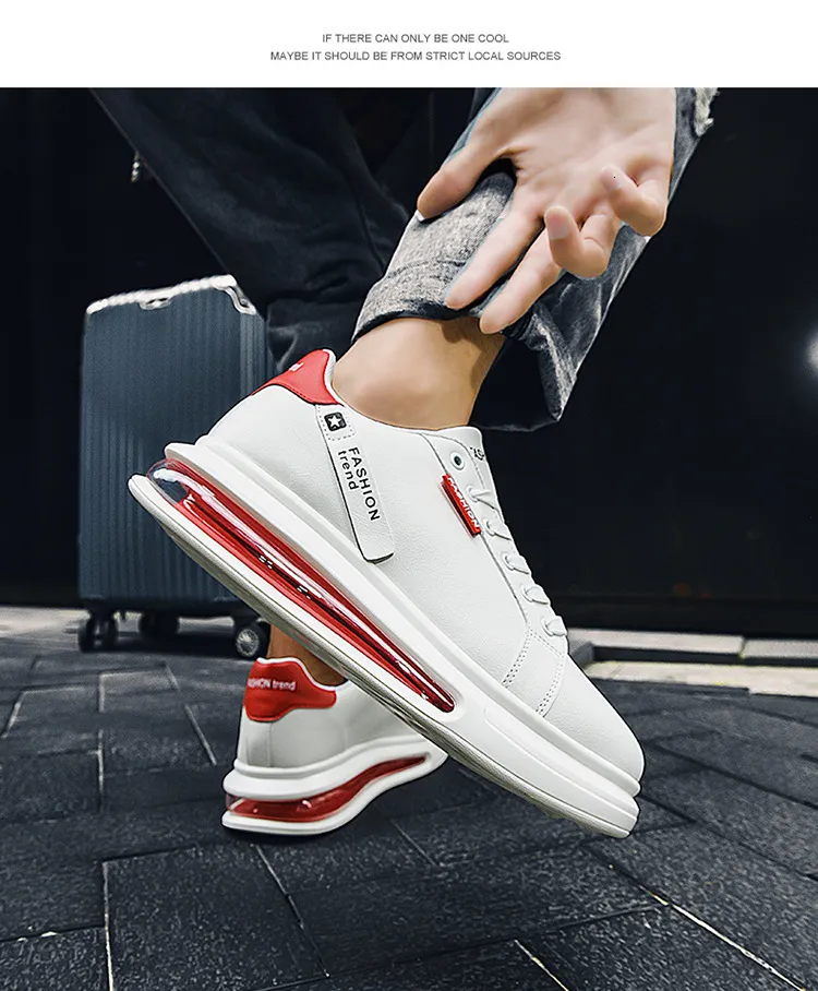 Height Increasing Fashion Brand Sneakers Men Casual Soft Comfortable Pu Leather Breathable Flats Shoes for Man tenis_voghion.com