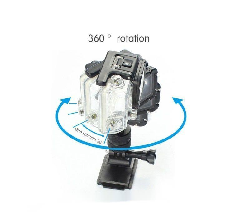 360 Grad drehbare Basis, kompatibel mit GoPro 10/9/8/7/6/4, Halterung aus Aluminiumlegierung, Zubehör für Sportkameras_voghion.com