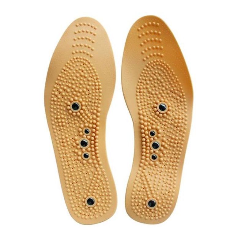 Soletta magnetica traspirante con 5 magneti massaggianti trasparenti gialli per uomo e donna_voghion.com