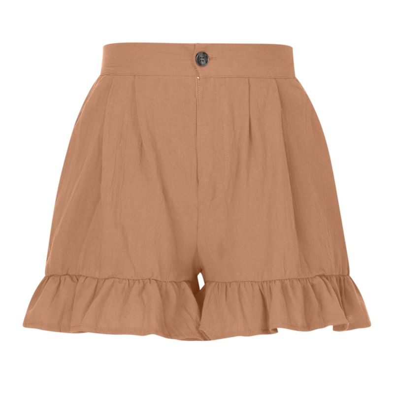 Kurze, lässige, locker sitzende Shorts mit weitem Bein, 2023 Sommer, neue Damen-Shorts mit hoher Taille für Damen_voghion.com