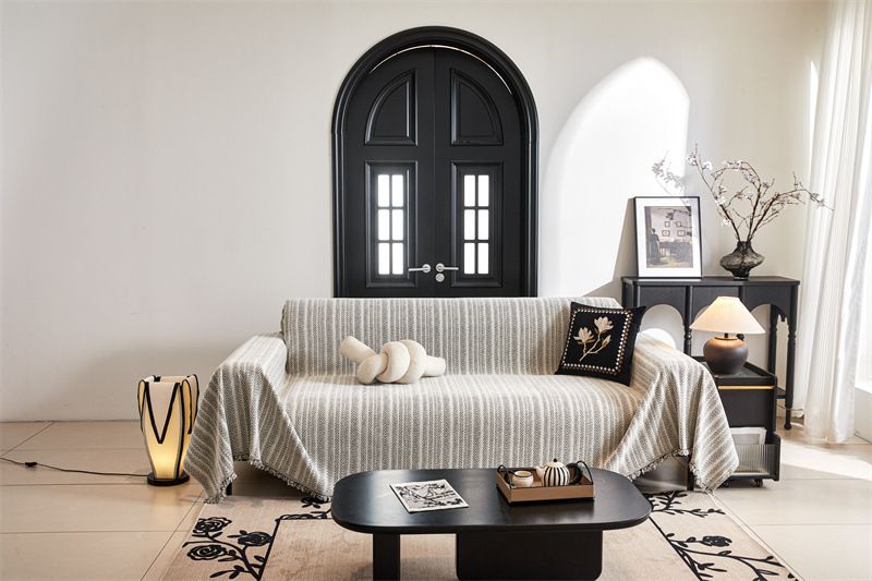 Premium Chenille Sofa Cover - Universal All-Season Protector, Anti-Slip, Cat-Proof, Full Coverage For 3-Seater Couches In Herringbone Pattern_voghion.com