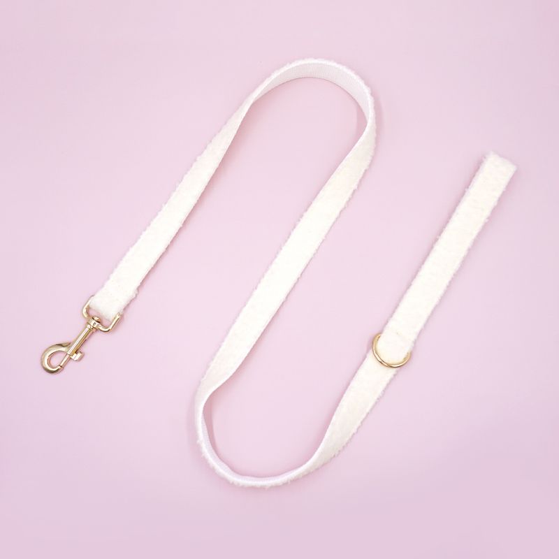 Fleece Leash Teddy Bear Small And Medium Special Walking Chain Dog Neck Collar_voghion.com