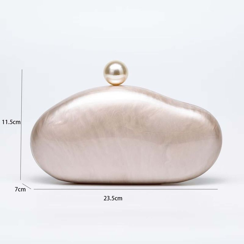 Borsa a mano da donna, borsa a tracolla diagonale, borsa a conchiglia in acrilico dalla forma speciale, pochette da sposa e da cena_voghion.com
