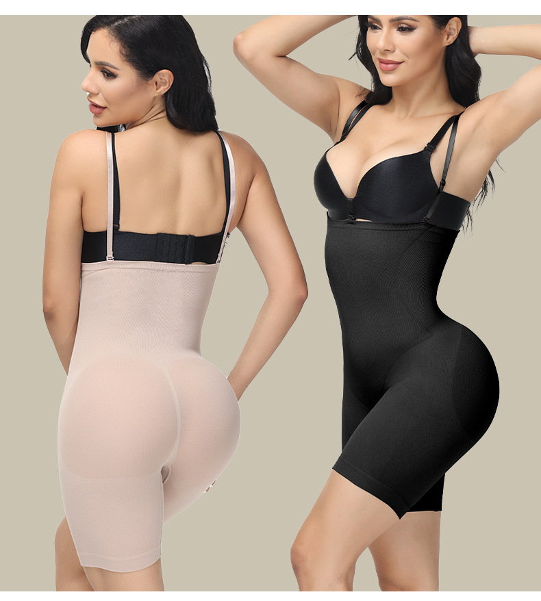 Pantaloni modellanti per il sollevamento del sedere modellanti per il controllo della pancia in un unico pezzo Modellanti per le donne Corsetto elasticizzato a vita alta senza cuciture_voghion.com
