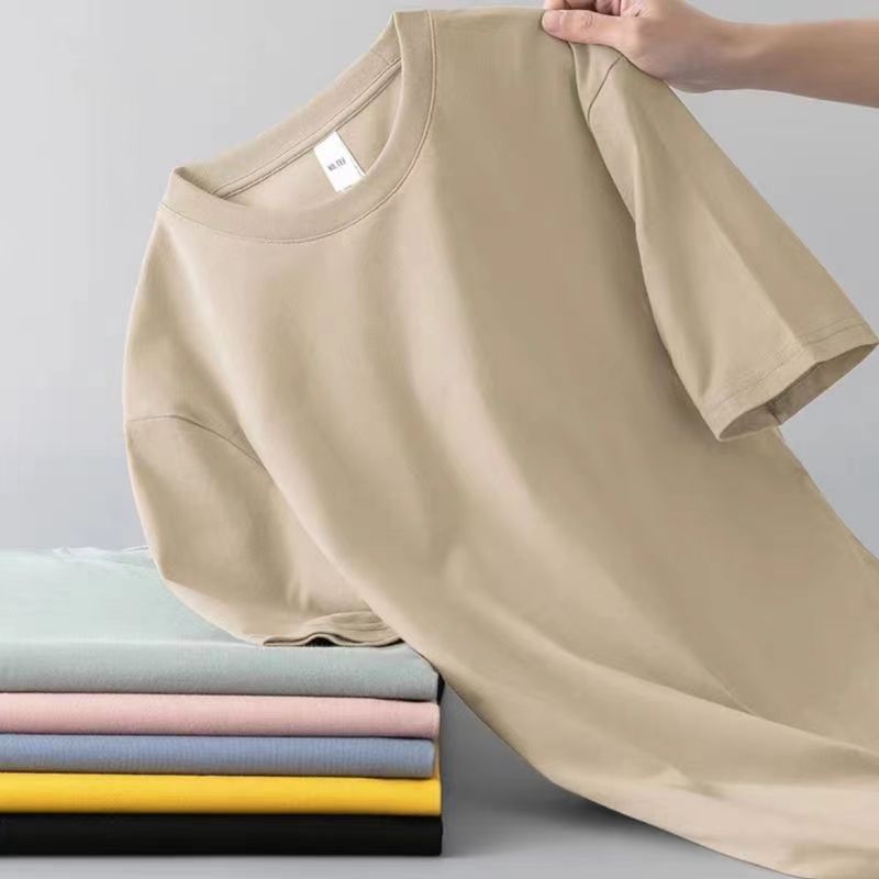 2025d 2024 Neues Sommer-T-Shirt mit einfarbigen Kurzarm-Motiven für Herren, Slim Fit, klassisch, vielseitig, Innenschicht-Oberteil_voghion.com